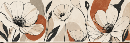 Abstract Bloom mural artwork