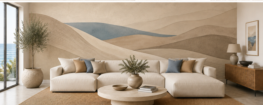 Dune Drift mural shown in a room setting